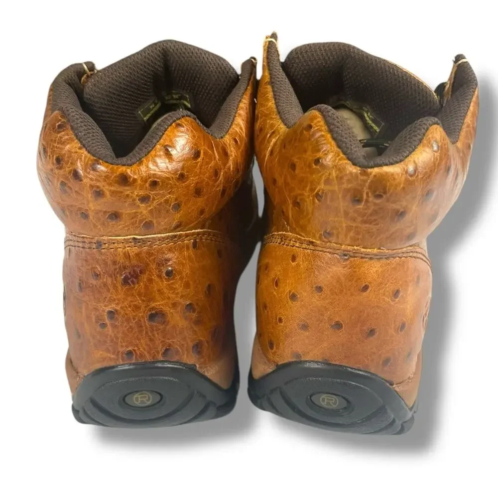 NEW ROPER MEN'S OSTRICH PRINT CHUKKA CASUAL BOOTS size 8.5